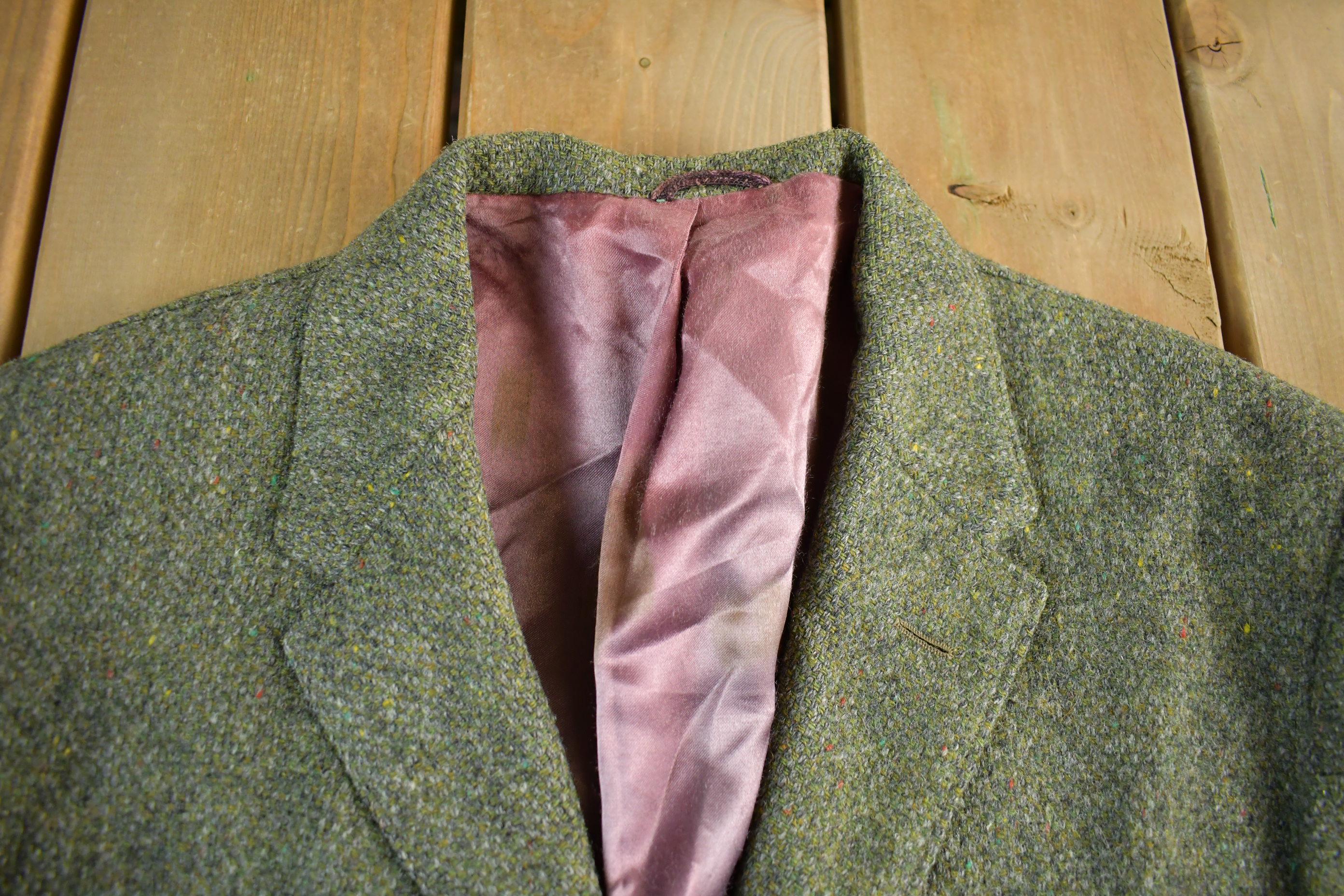 Vintage 1990s Wool Blend Button Up Blazer Jacket Men's Large