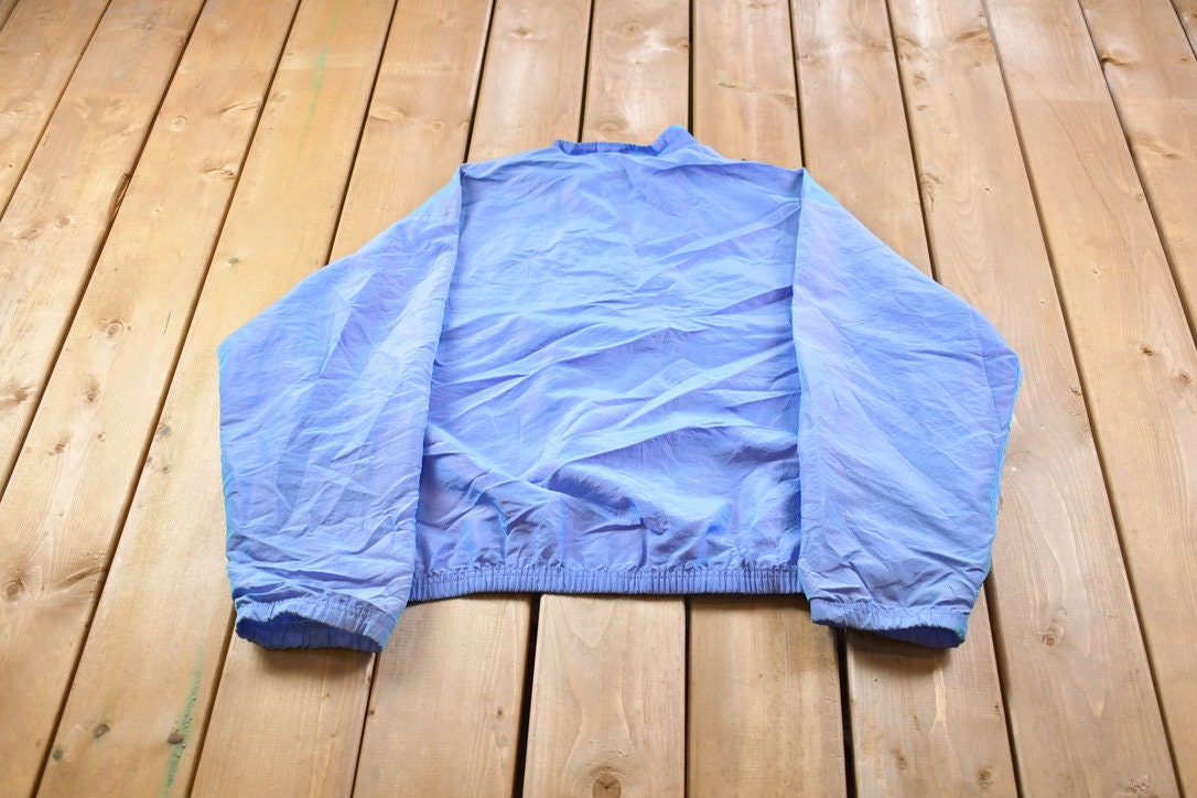 Vintage 1990s Surf Style Quarter Zip Pull Over Windbreaker Jacket