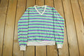 Vintage 1990s Over Easy Velour V Neck Sweater Women's S