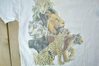 Vintage 1989 Jungle Cats Theme Graphic T-Shirt