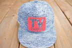 Vintage 1990s TV Guide Acid Wash Snap Back Hat
