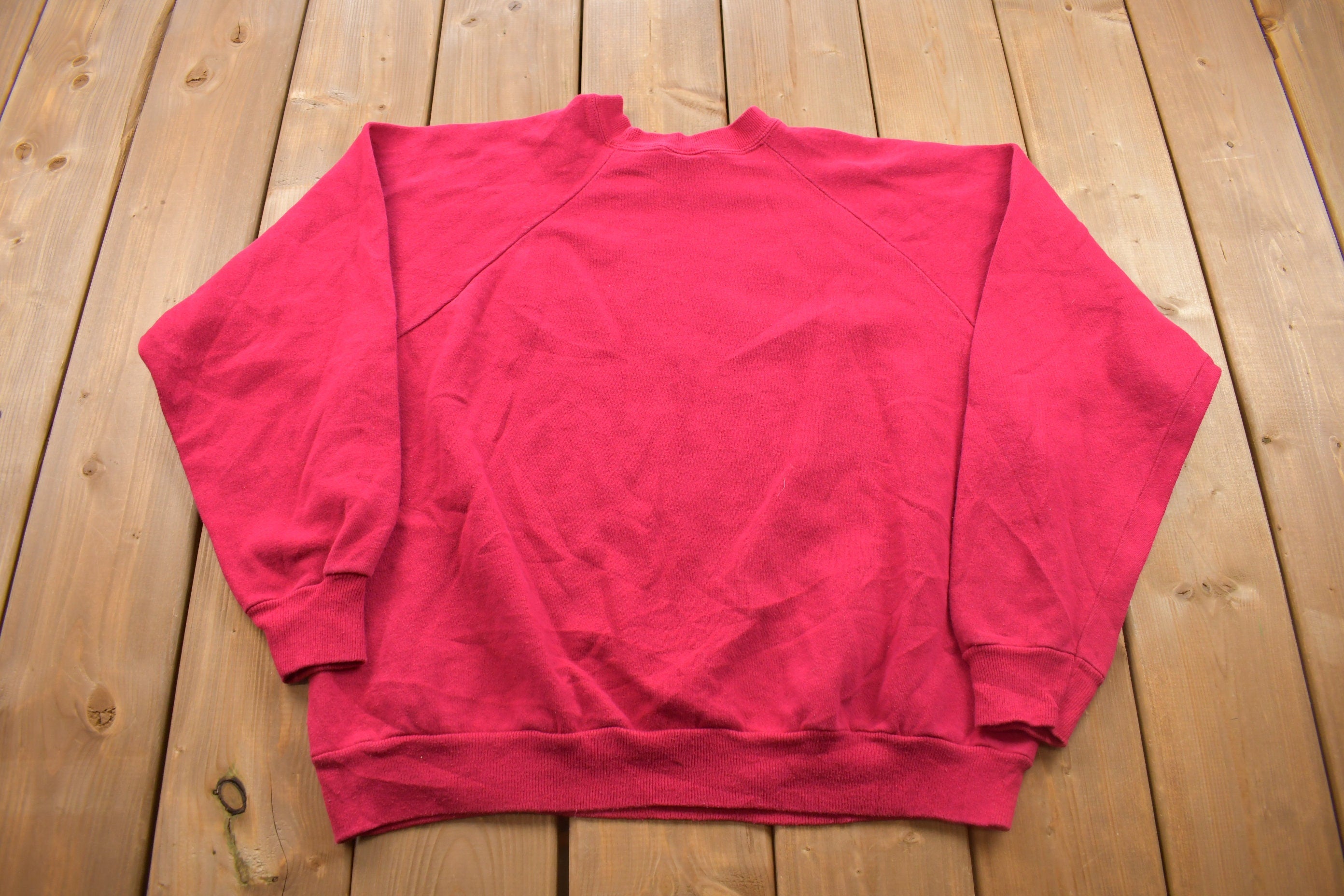Vintage 1980s Hanes Blank Raglan Crewneck Sweatshirt