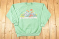 Vintage 1990s Quebec Floral Graphic Print Crewneck Sweatshirt Women's L