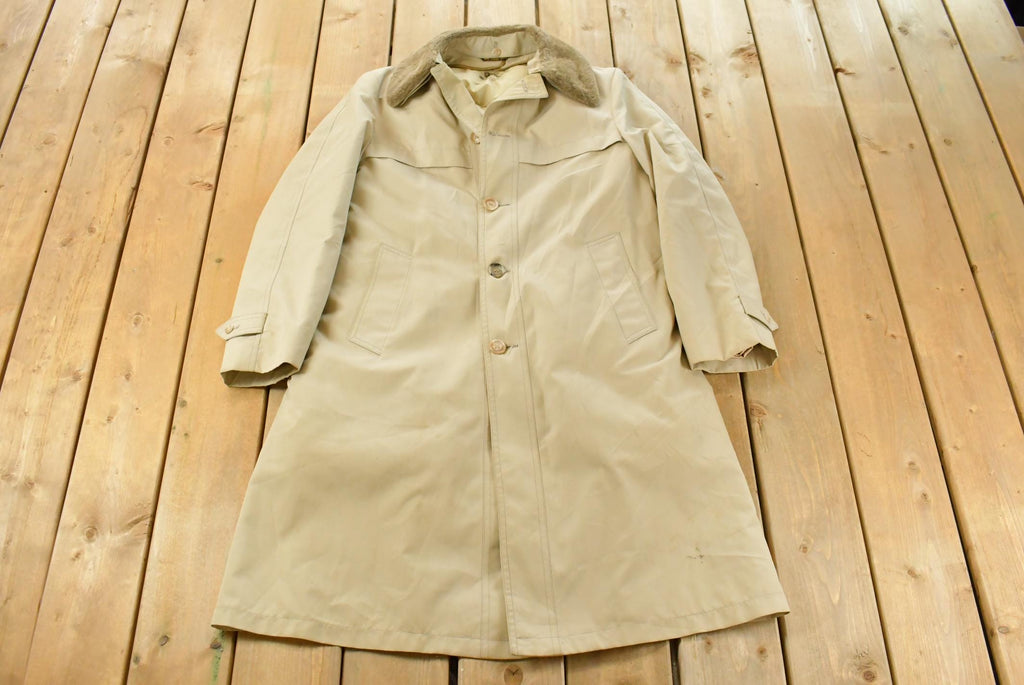 Vintage 1990s Hanny's Mens Wear Down Lined Trench Coat Men's Medium