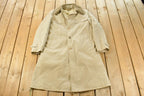 Vintage 1990s Hanny's Mens Wear Down Lined Trench Coat Men's Medium