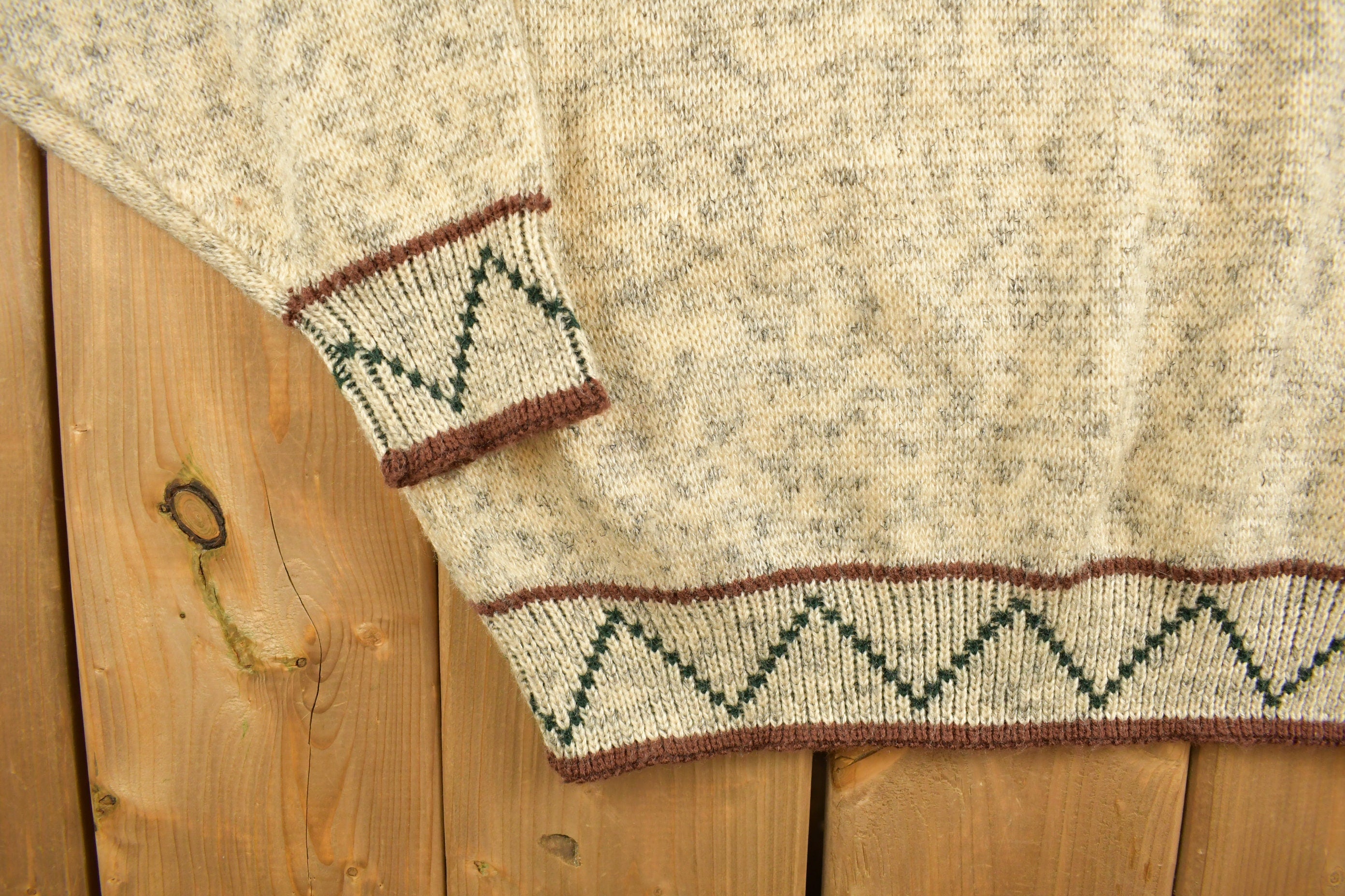 Vintage 1980s Sears Acrylic Knitted Crewneck Sweater
