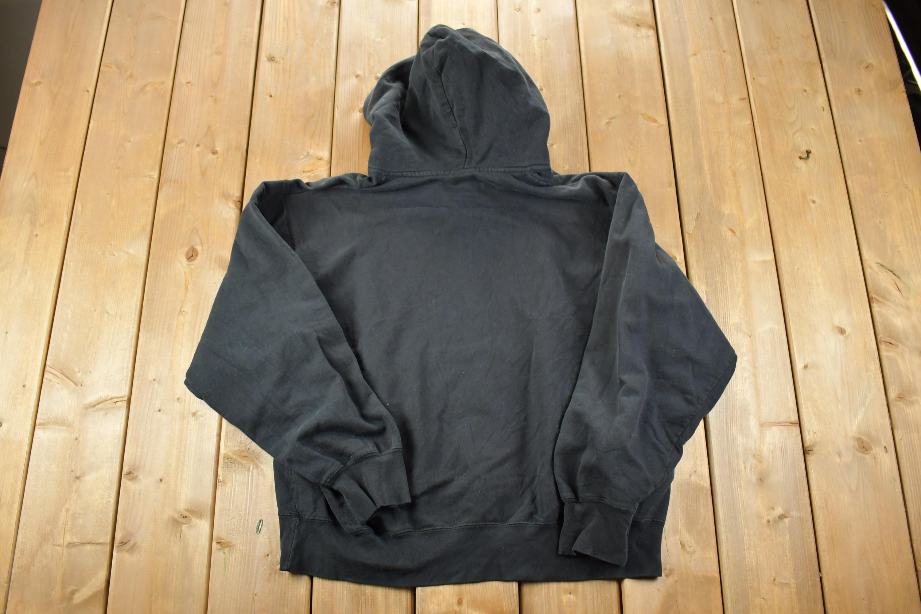 Vintage 1990s Wadena Deer Creek Wolverines Hockey Hoodie Sweatshirt