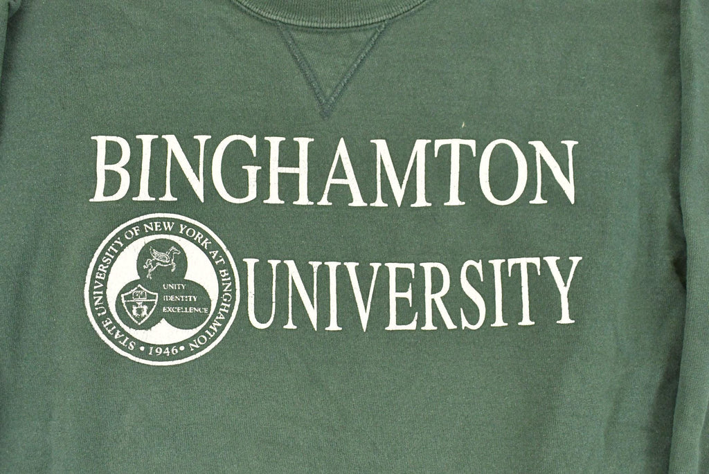 Vintage 1990s University of Binghamton Collegiate Crewneck Sweatshirt Men's Large