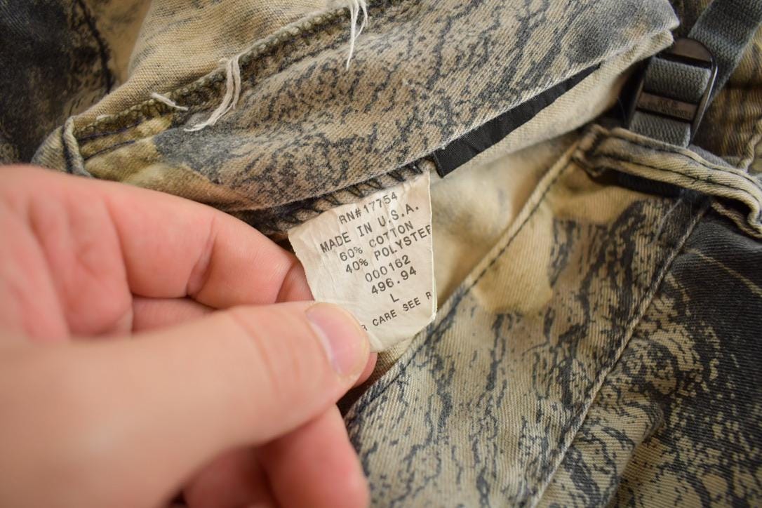 Vintage 1980s Forest Camouflage Cargo Pants Made In Size 38x30