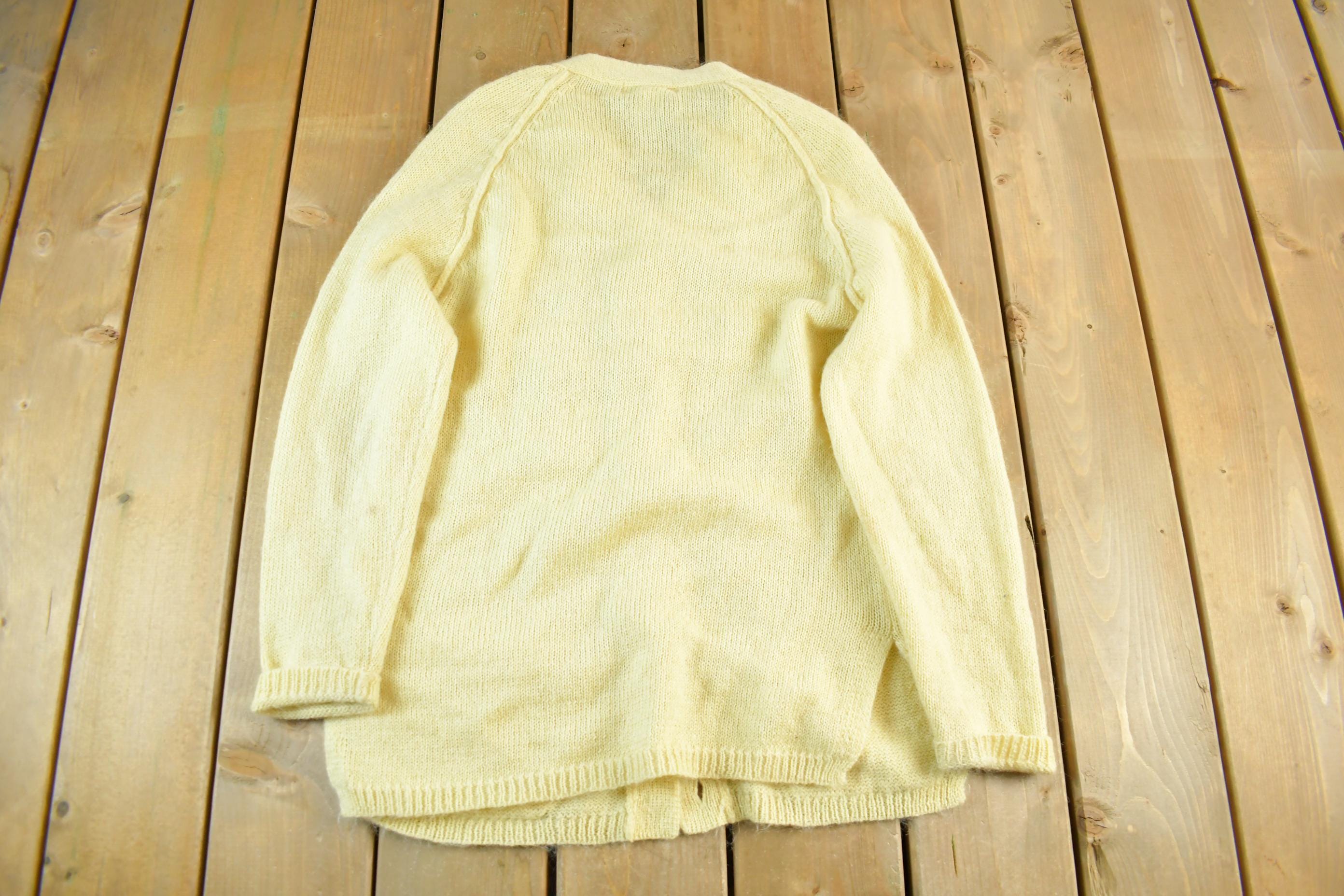 Vintage 1980s John Meyer Mohair Knit Cardigan Sweater Women's Small