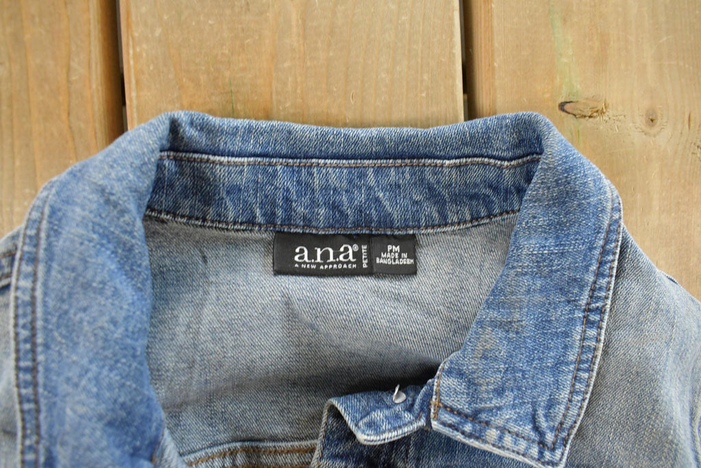 Vintage Y2K Ana A New Approach Denim Trucker Jean Jacket Women's Small