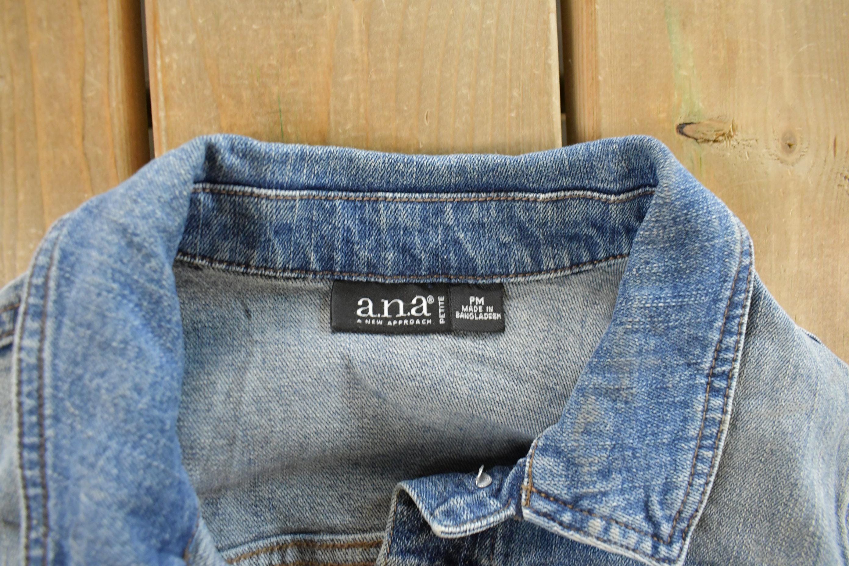 Vintage Y2K Ana A New Approach Denim Trucker Jean Jacket Women's Small