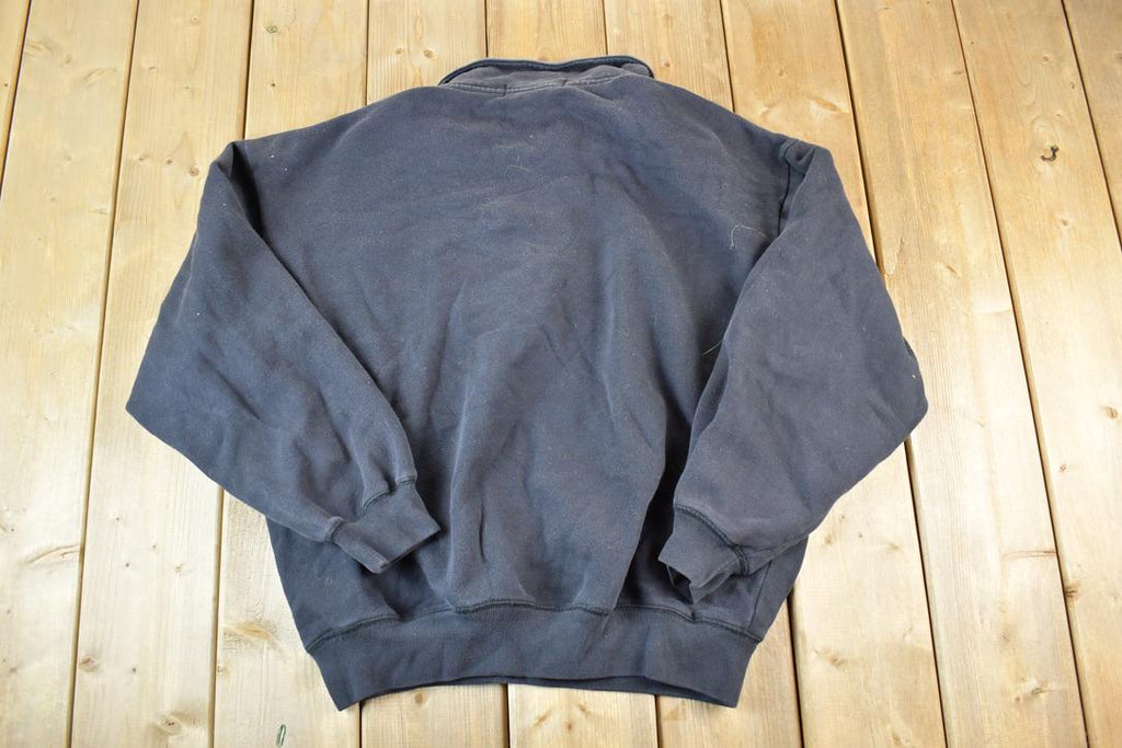 Vintage 1990s Nautica Competition quarter Zip Souvenir Crewneck Sweatshirt Made In USA