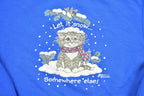 Vintage 1990s Cute Cat "Let It Snow" Crewneck