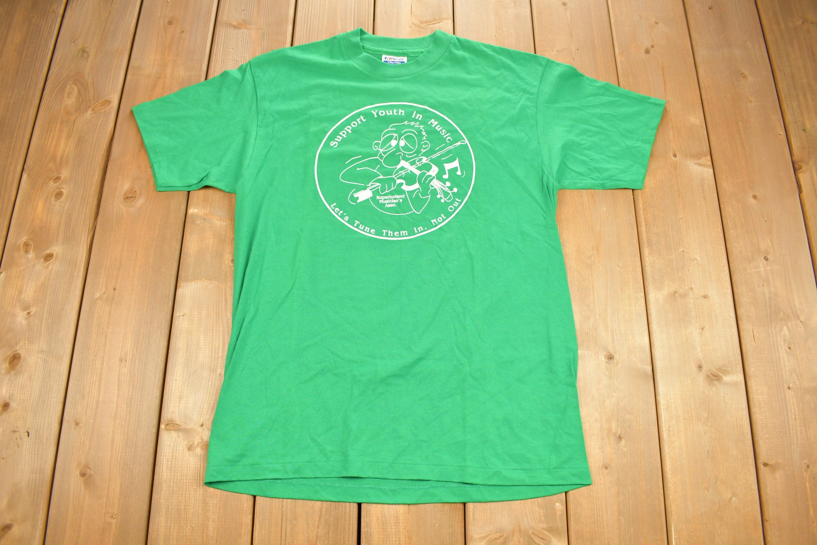 Vintage 1980s Superlorland Musician's Assn Graphic T Shirt