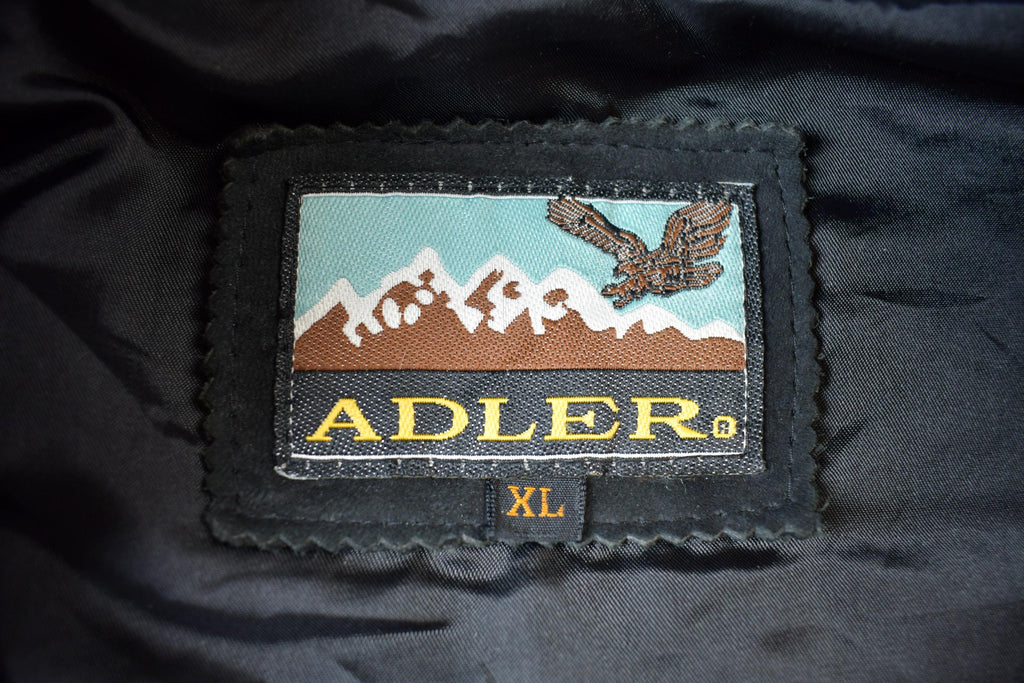 Vintage 1990s Adler Suede Plaid Bomber Jacket