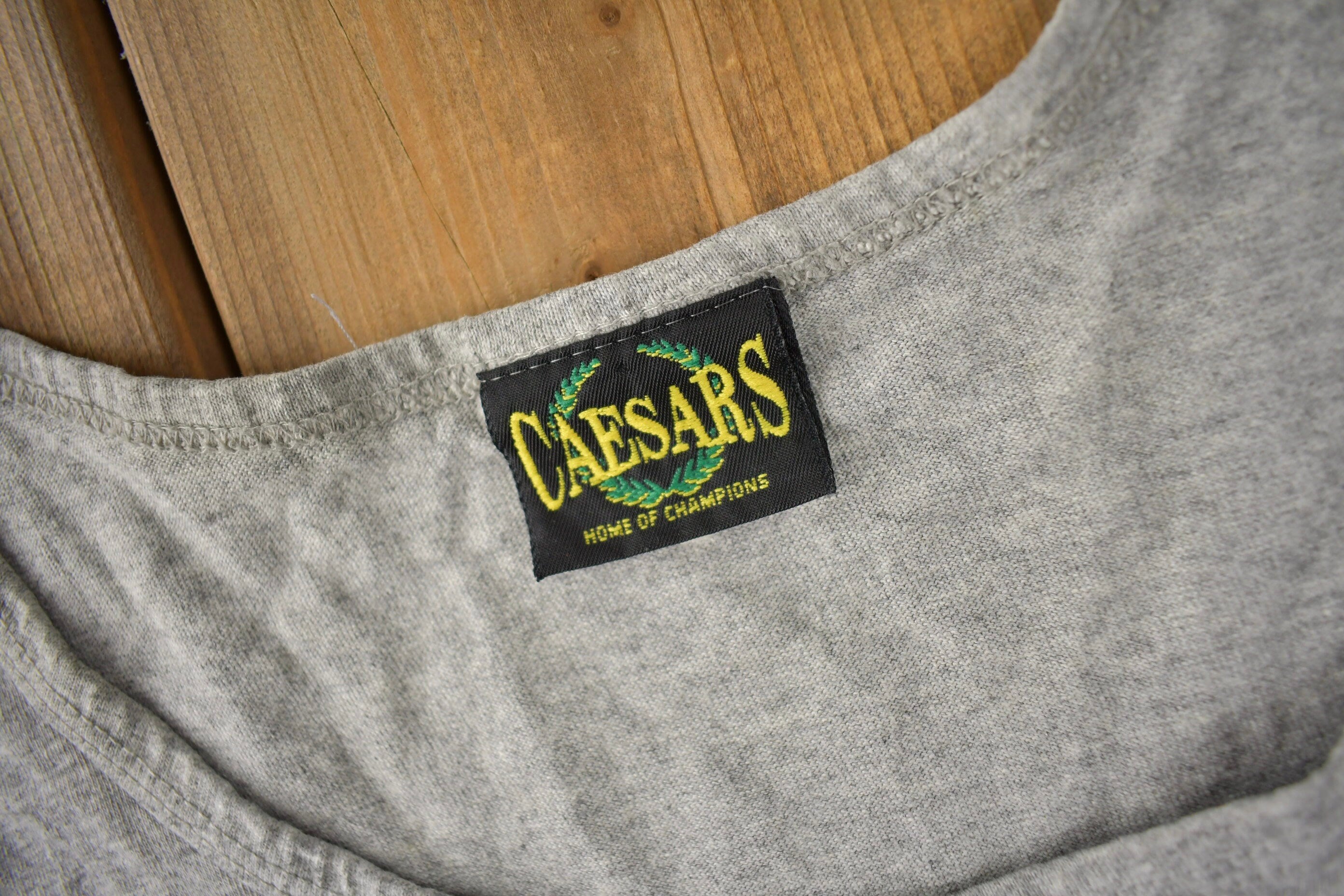 Vintage 1990s Cesars Palace Single Stitch Graphic Tank Top Shirt Made In USA