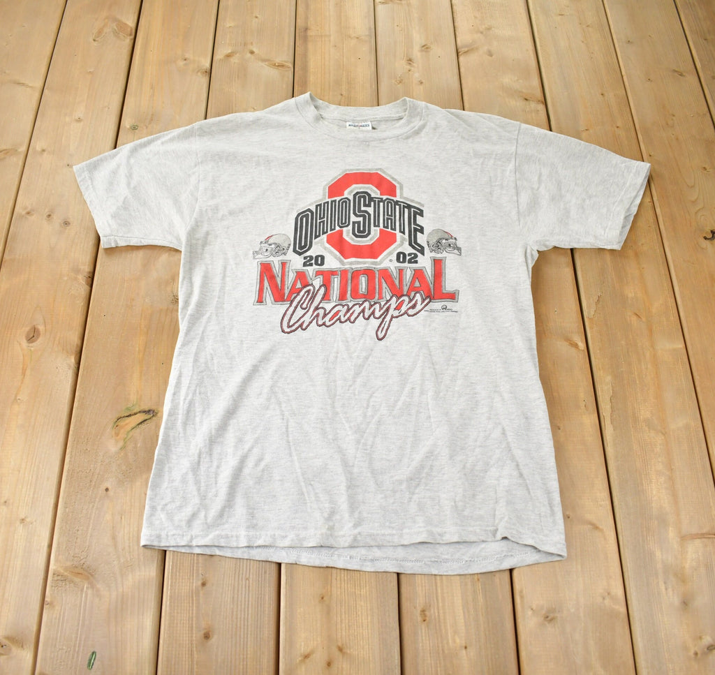 Vintage 2002 Ohio State University National Champs Collegiate Graphic T-Shirt Made In USA