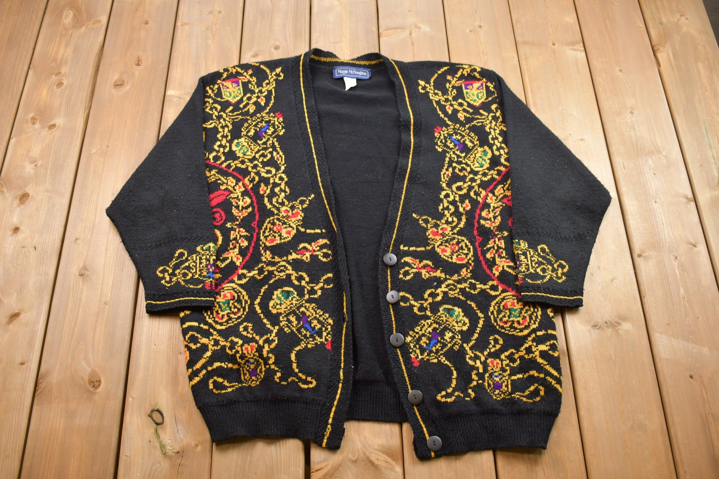 Vintage 1990s Maggie Mcnaughton Cardigan Sweater