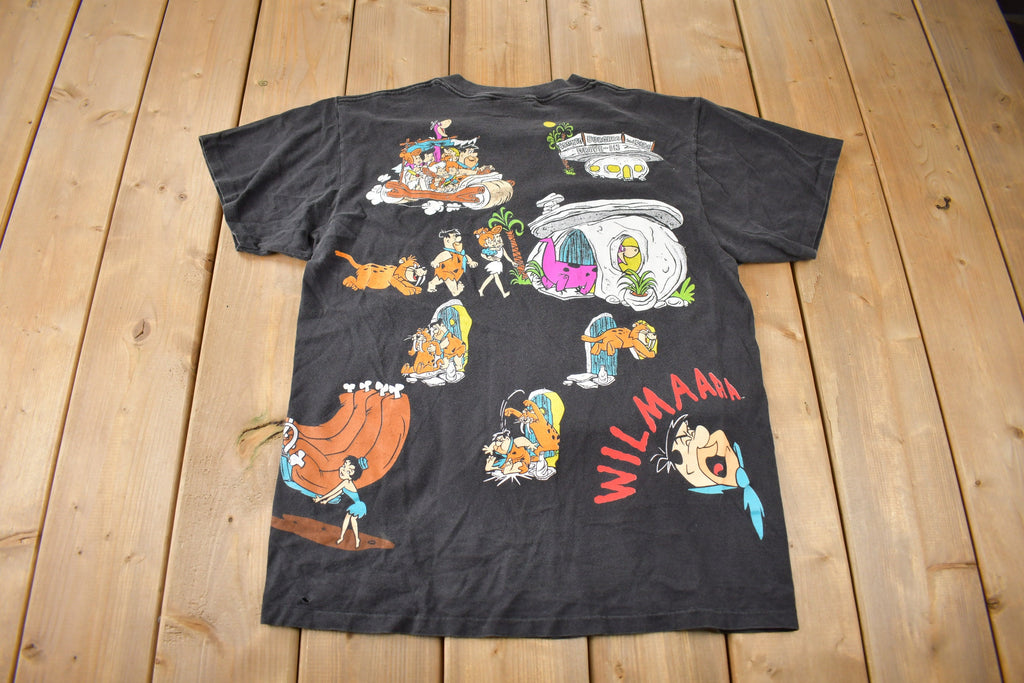 Vintage 1994 The Flintstones Cartoon All Over Print AOP Graphic T-Shirt