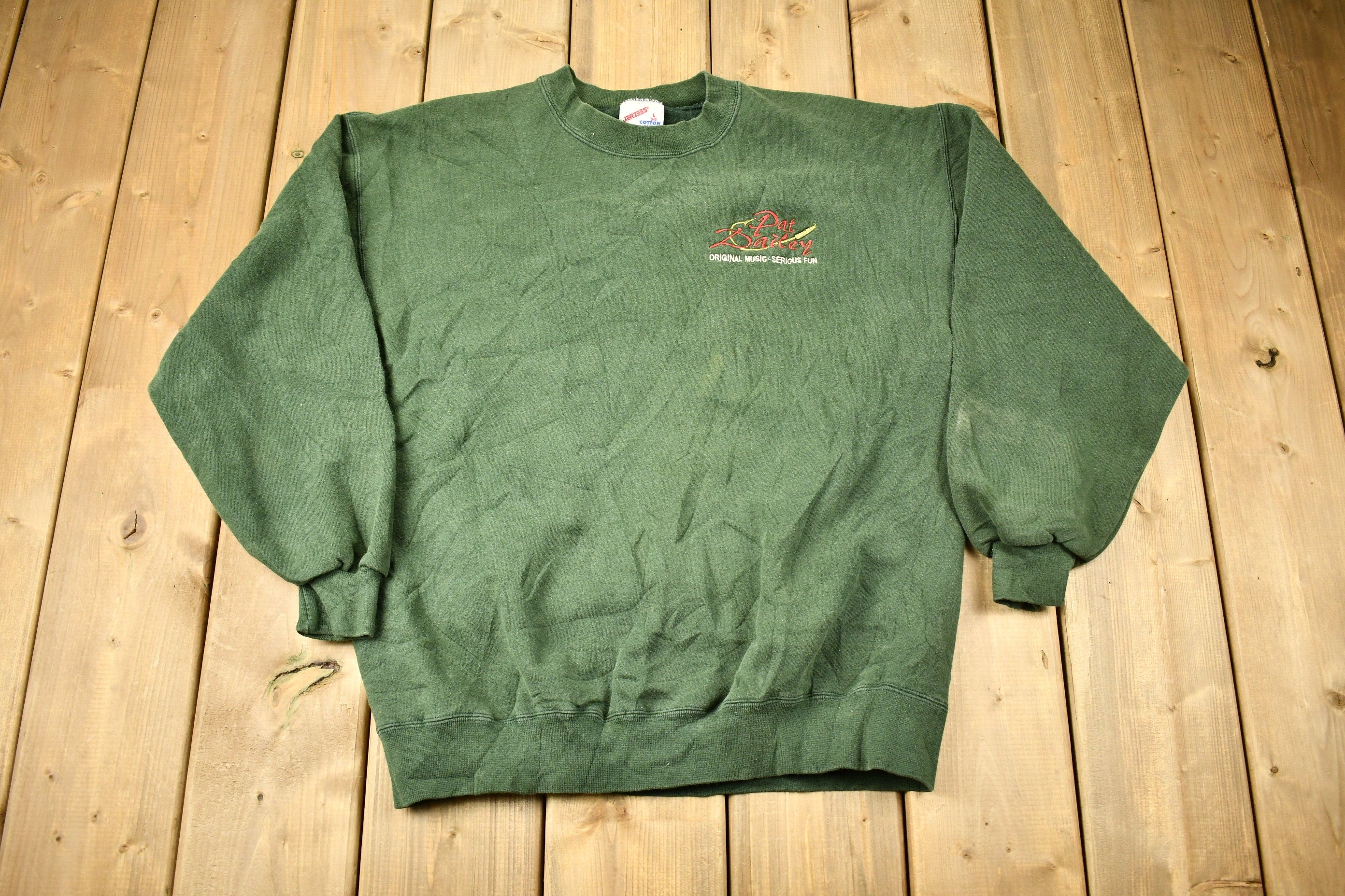 Vintage 1990s Pat Bailey Original Music Serious Fun Crewneck Sweatshirt