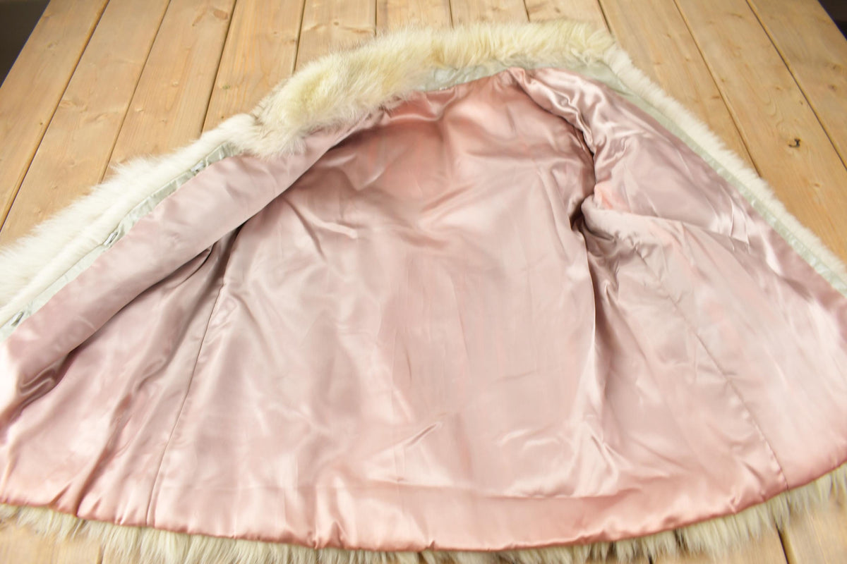 Vintage 1980s Arctic Fox Fur Coat Size 16