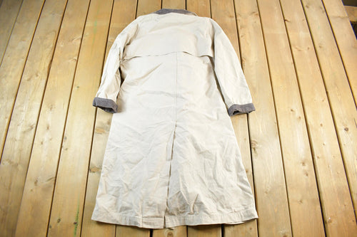 Vintage 1990s L.L. Bean Wool Lined Trench Coat Women's Medium