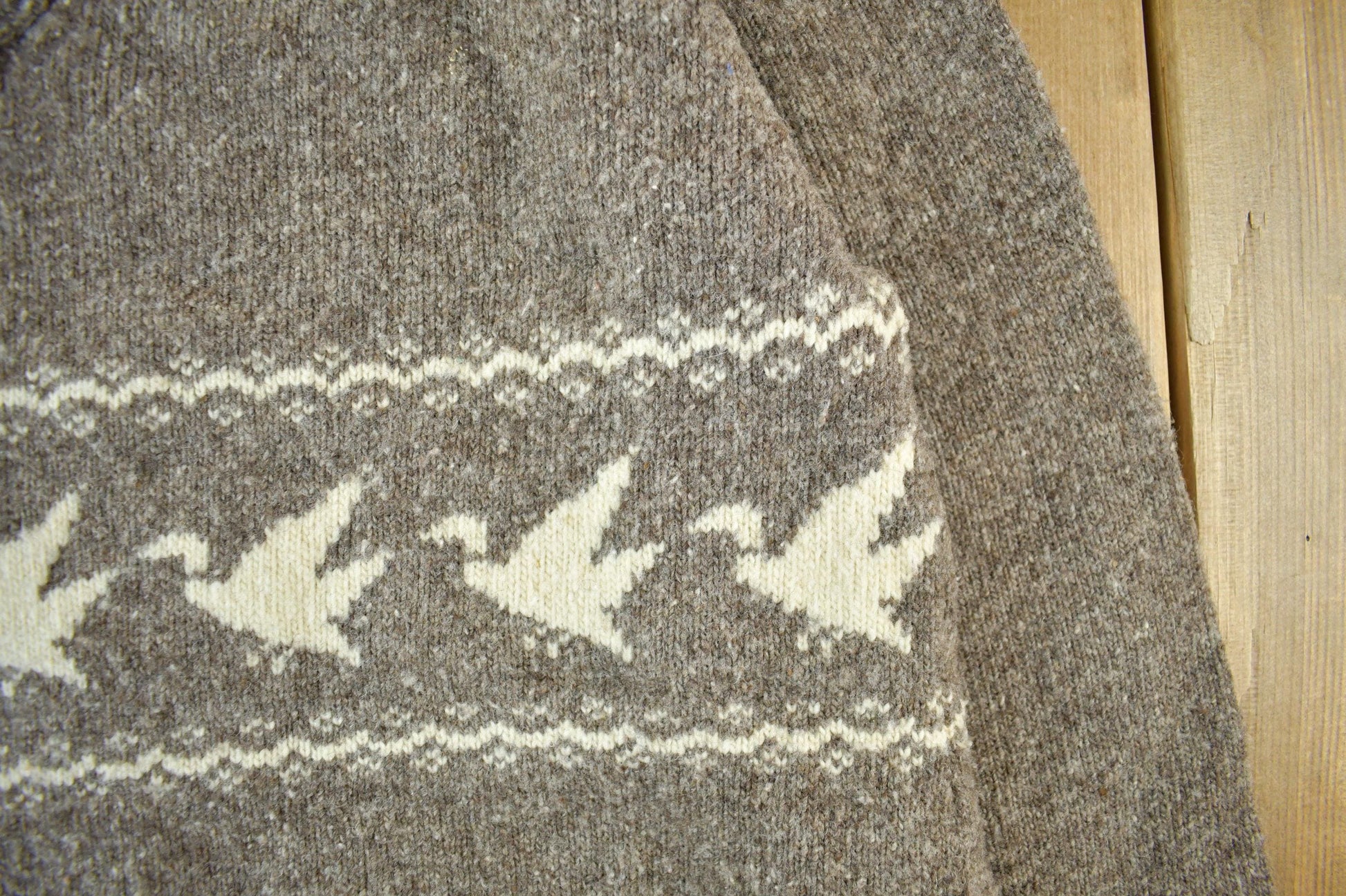 Vintage 1950s 1960s St. Marys Woolens Handloomed Wool Knit Sweater Men's L