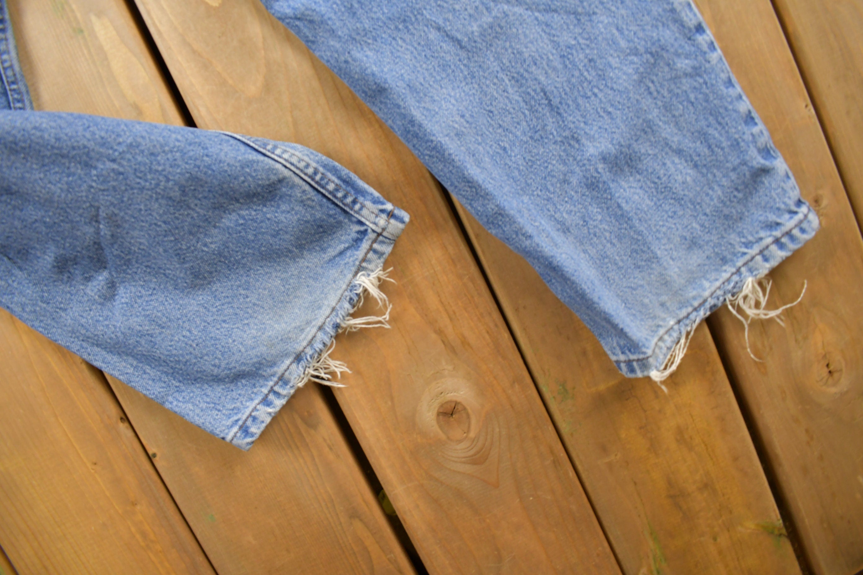 Vintage 1990s Harley Davidson Light Wash Denim Jeans Size 36 x 28