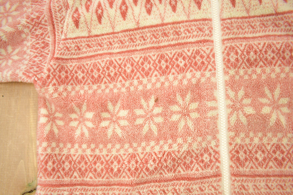 Vintage 1990s Active Stuff All Over Pattern Fleece Sweater
