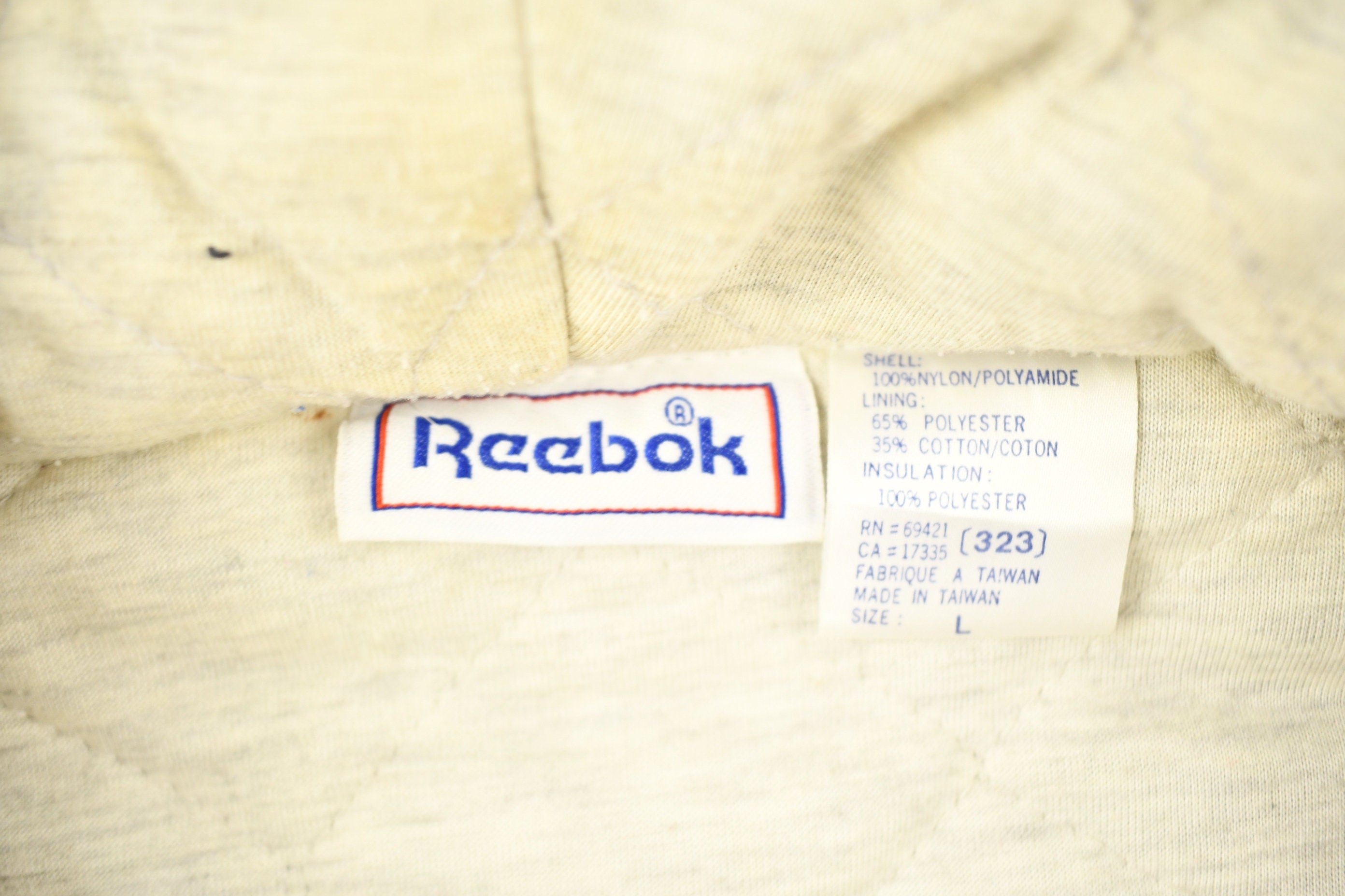 Vintage 1980s Reebok Embroidered Windbreaker Jacket