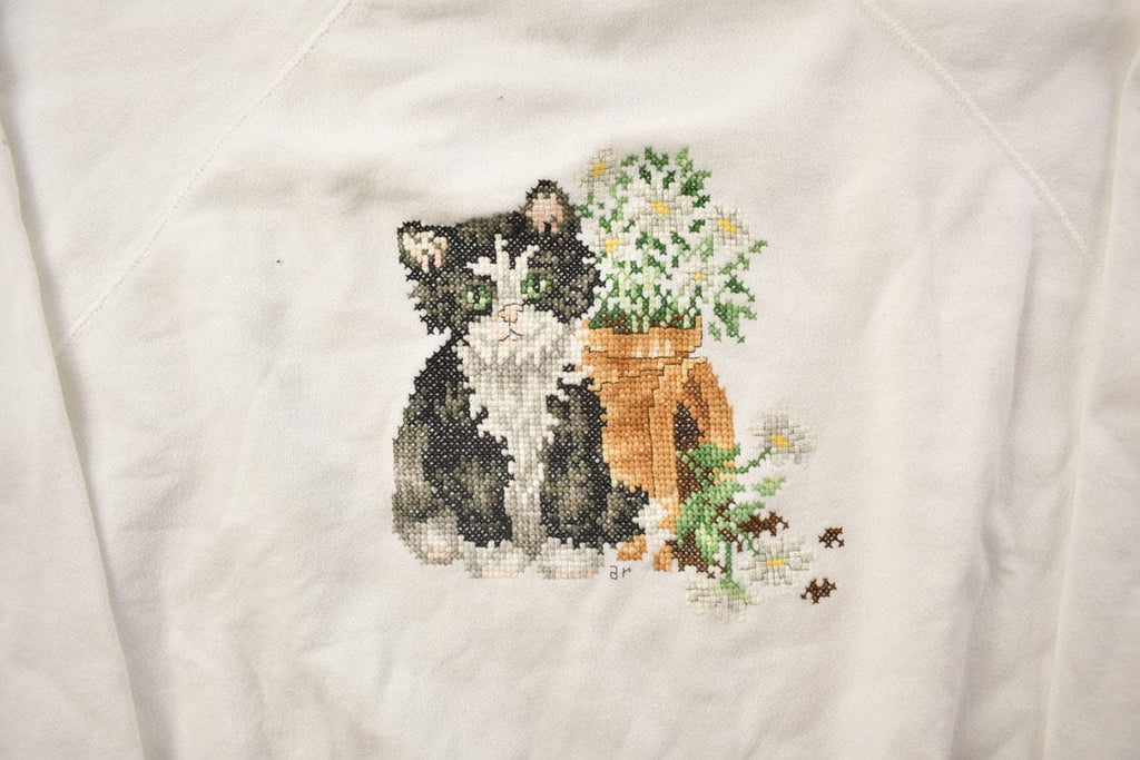 Vintage 1990s Cute Kitten Crewneck Sweatshirt