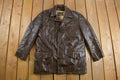 Vintage 1970s Sears The Mens Store Fur Lined Leather Jacket