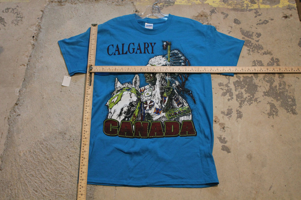 Vintage 1990s Calgary Canada Aboriginal Graphic T Shirt
