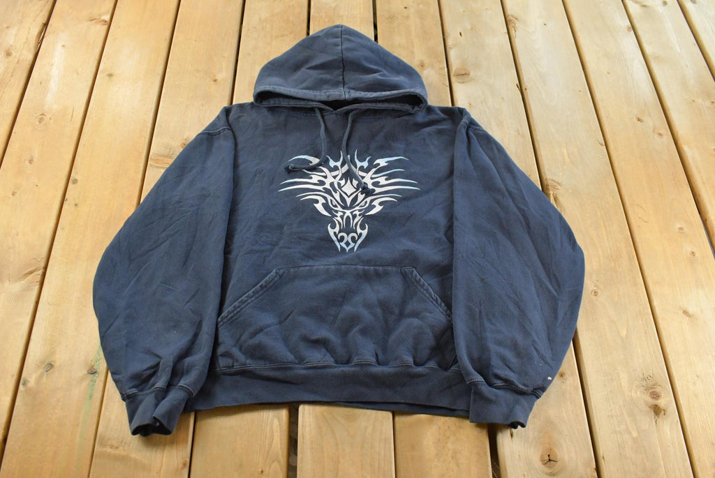 Vintage Y2K Streetwear Dragon Logo Skateboarding Hoodie Sweatshirt Men's L / 2000s Skater Sweater