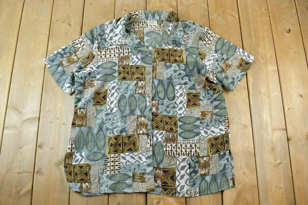Vintage 1990s Lauren Lee Abstract Button Up Shirt