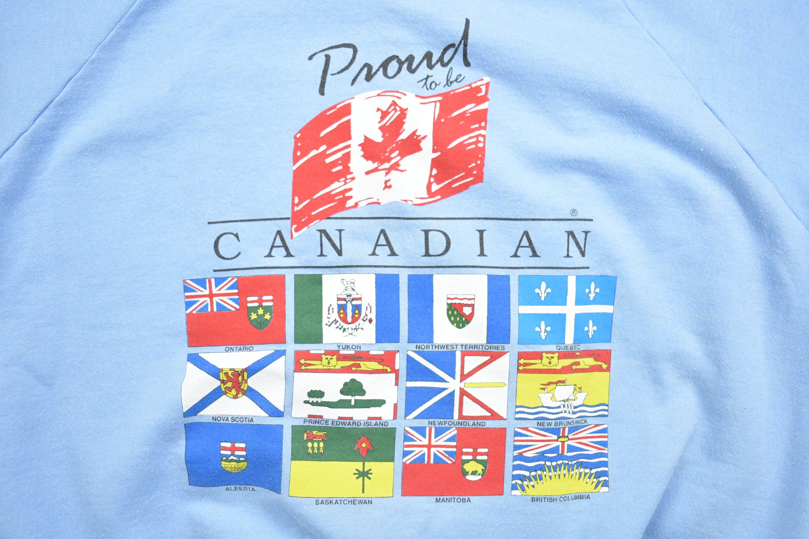 Vintage 1990s Canadian Provinces Crewneck Sweatshirt