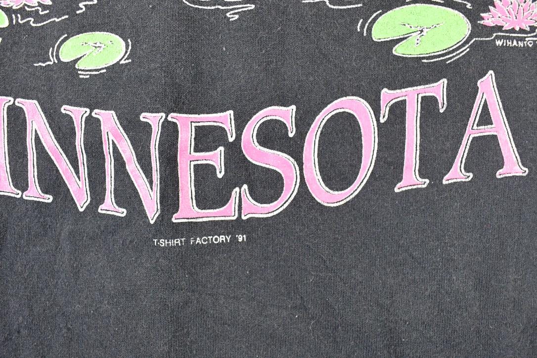 Vintage 1991 Screen Stars Best T SHirt Factory Minnesota Loon Souvenir T-Shirt Men's M