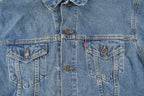Vintage 1990s Distressed Jean Jacket Size XL  Fall Jacket  90s Denim