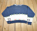 Vintage 1990s Sweater Loft Christmas Theme Knit Crewneck Sweater Made In USA