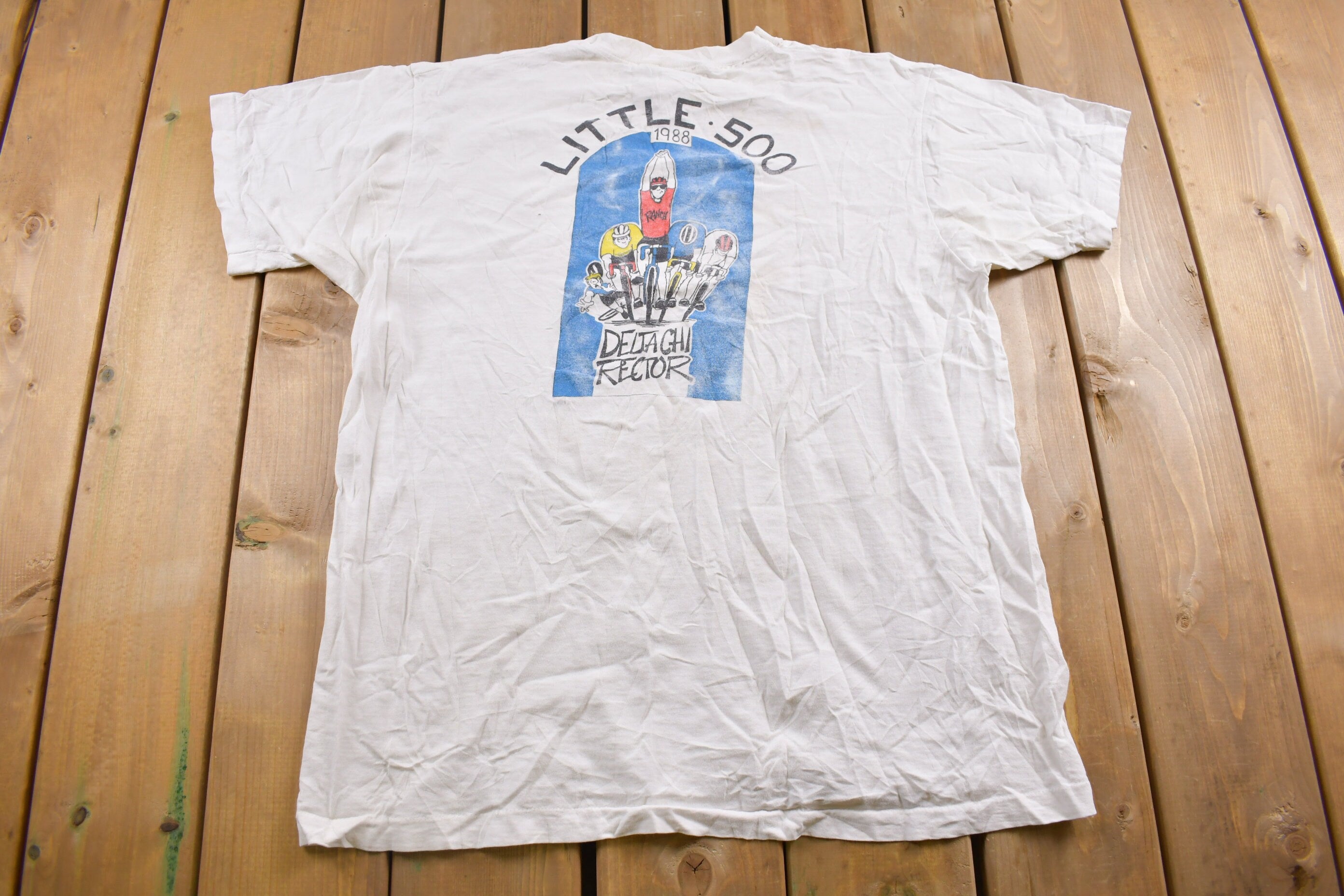 Vintage 1988 Fruit of the Loom Bike Race Graphic T Shirt