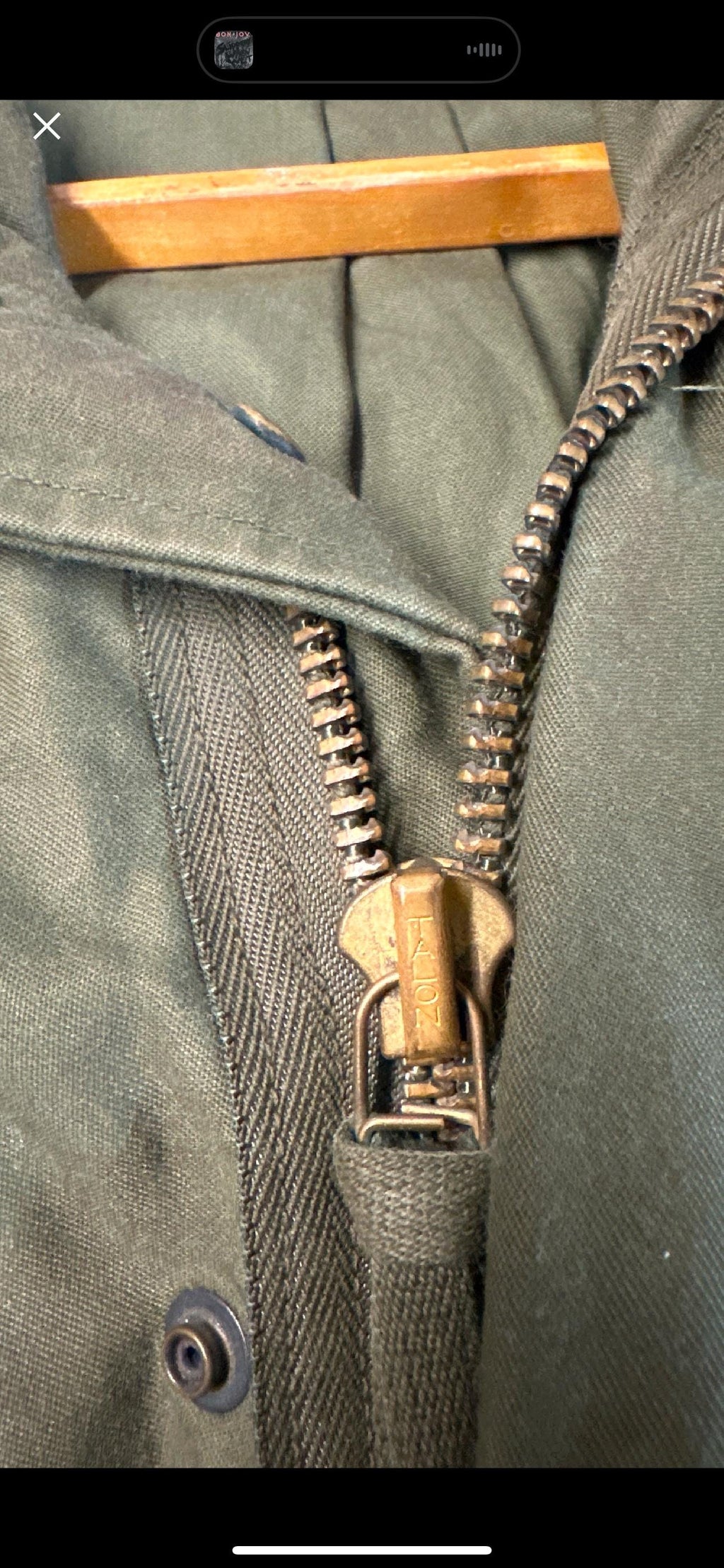 Vintage 1967 Military Army Sateen Field Jacket