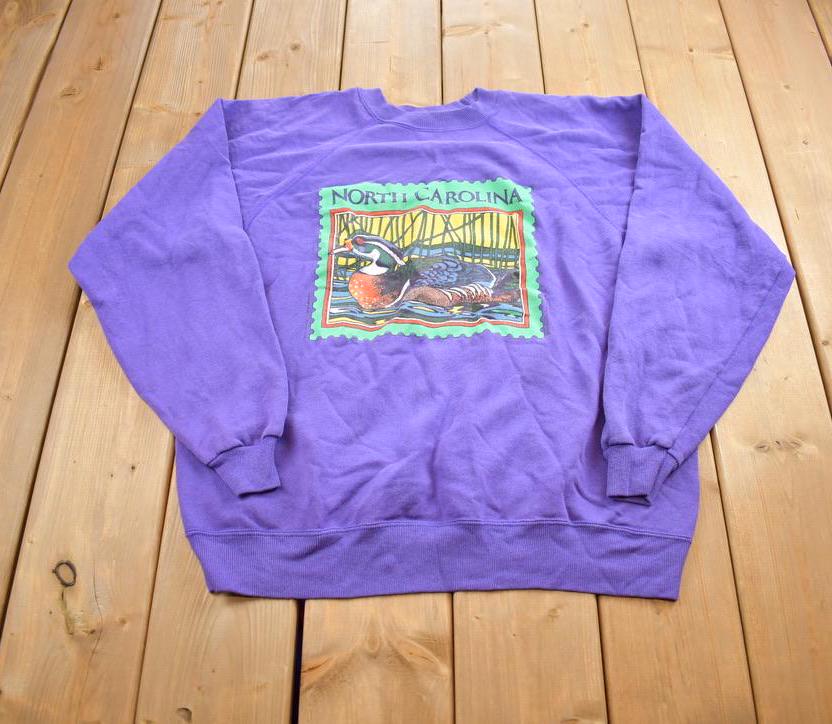 Vintage 1990s North Carolina Duck Souvenir Travel Crewneck Sweatshirt