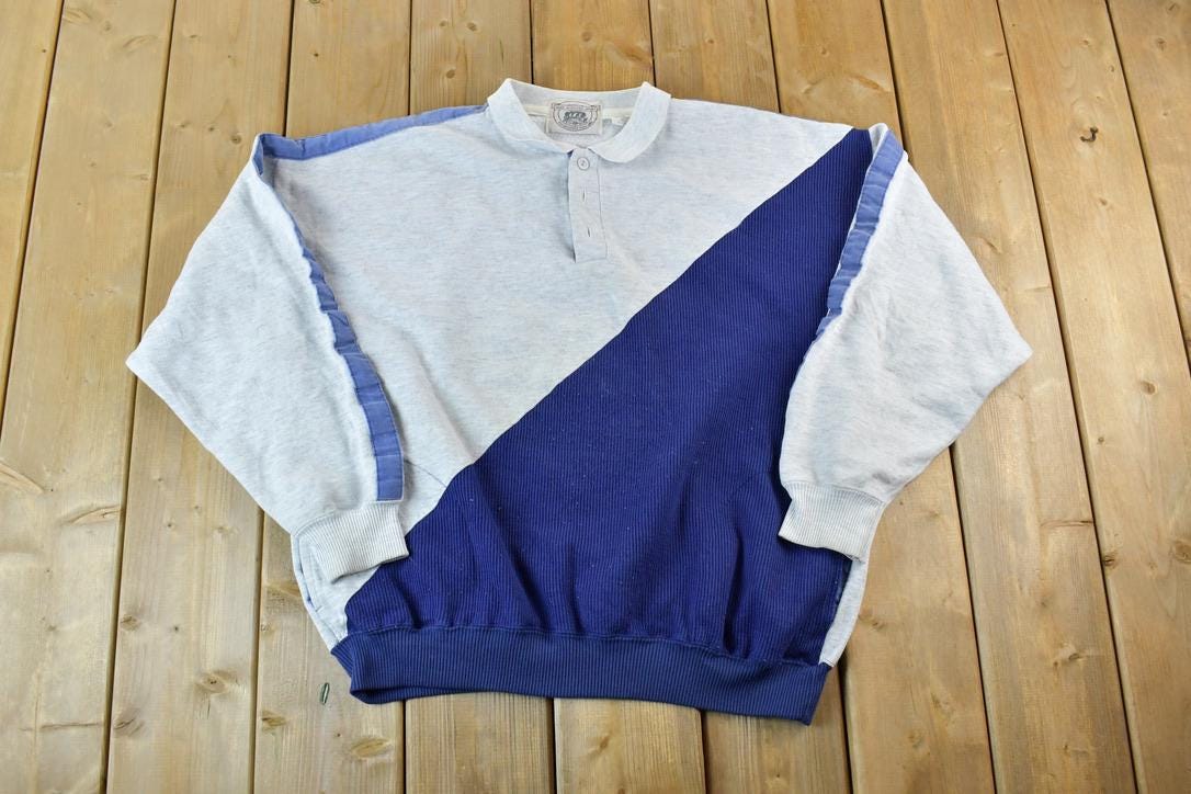 Vintage 1990s John Ashford Sport Colour Block Souvenir Crewneck Sweatshirt