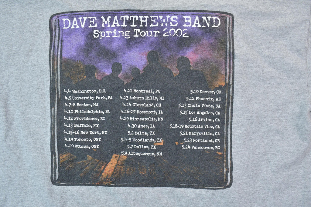 Vintage 2002 Dave Matthews Spring Tour Band Music Today T-shirt