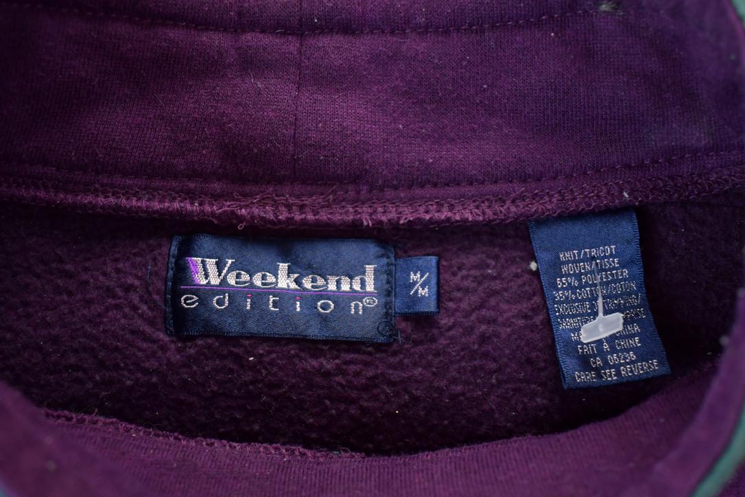 Vintage 1990s Weekend Edition Cable Knit Crewneck Ski Sweater
