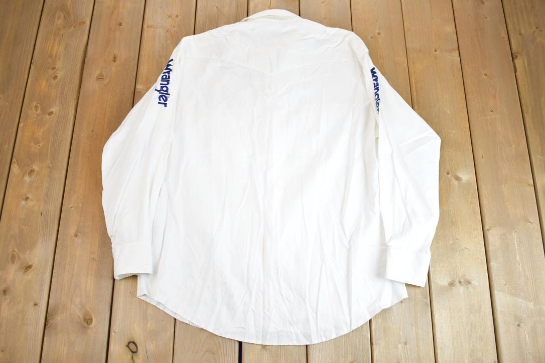 Vintage 1990s Wrangler Western Shirts Embroidered Blank Button Up Shirt