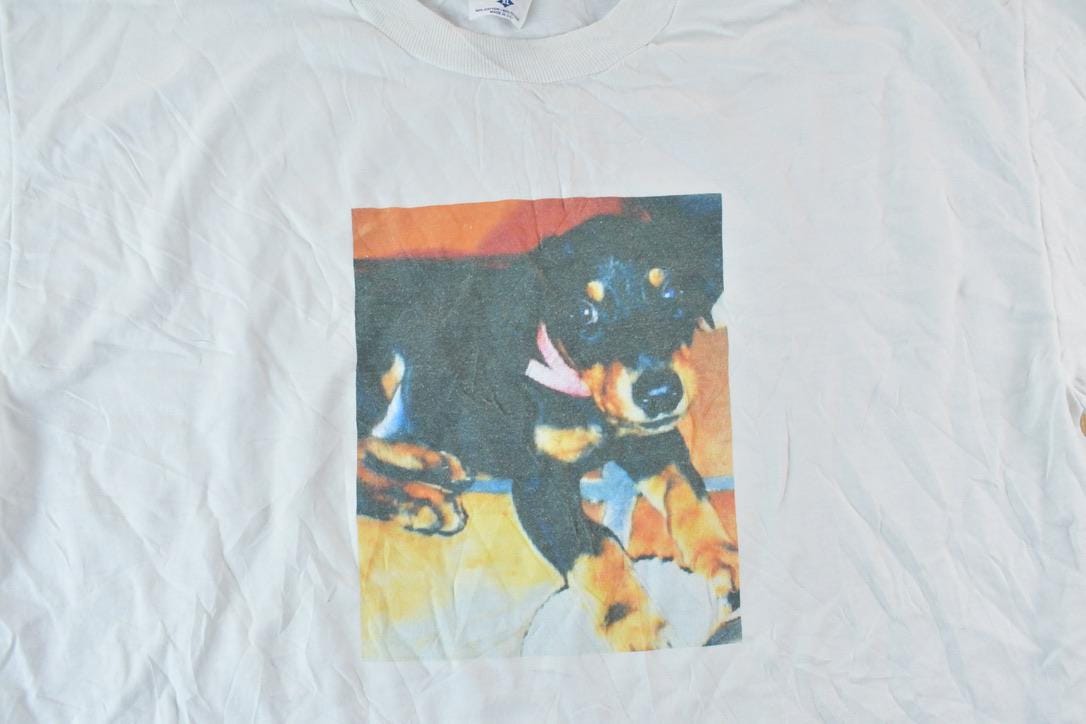 Vintage 1990s Rottweiler Puppy Graphic T-Shirt