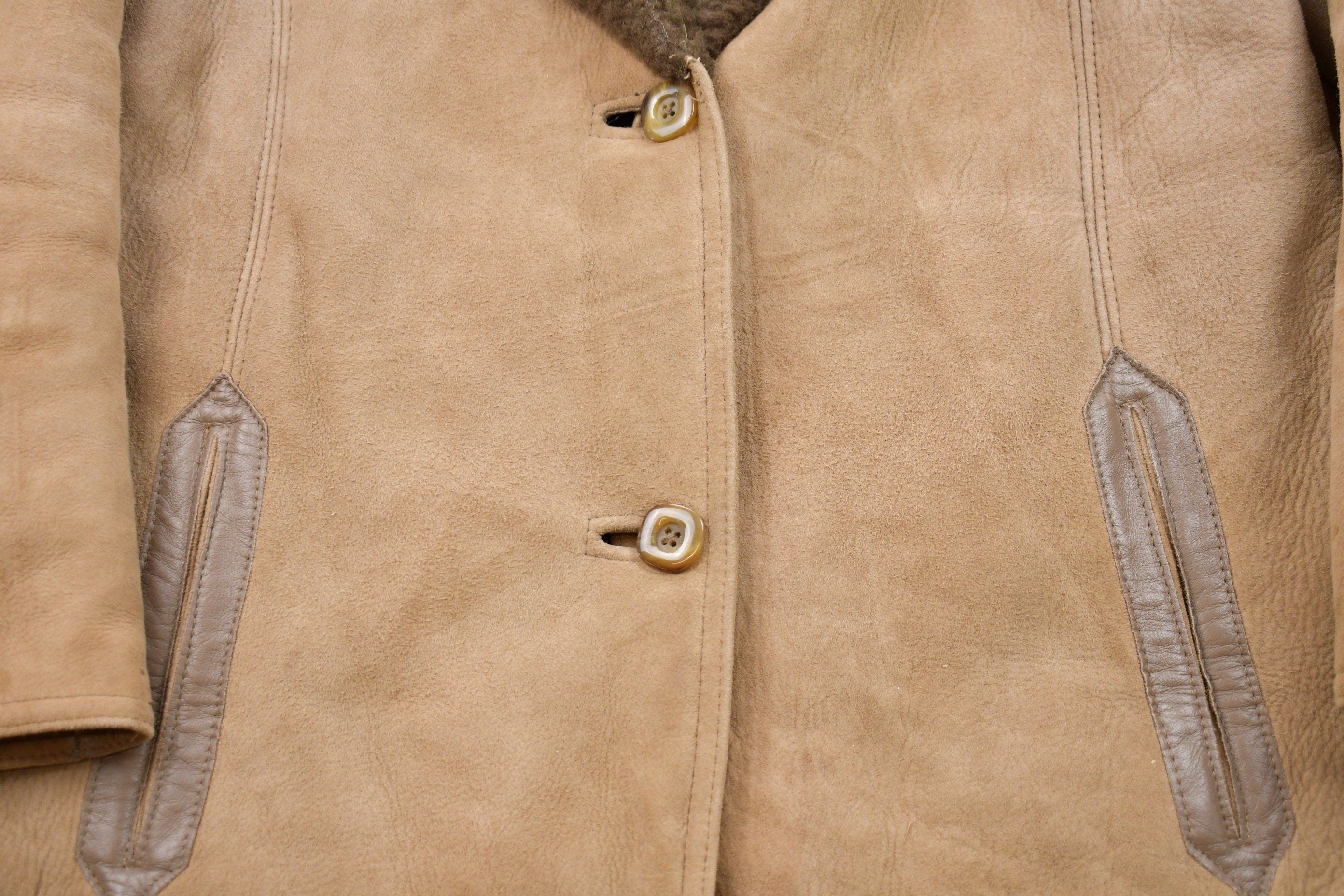 Vintage 1980s Morlands Lambskin Shearling Leather Jacket
