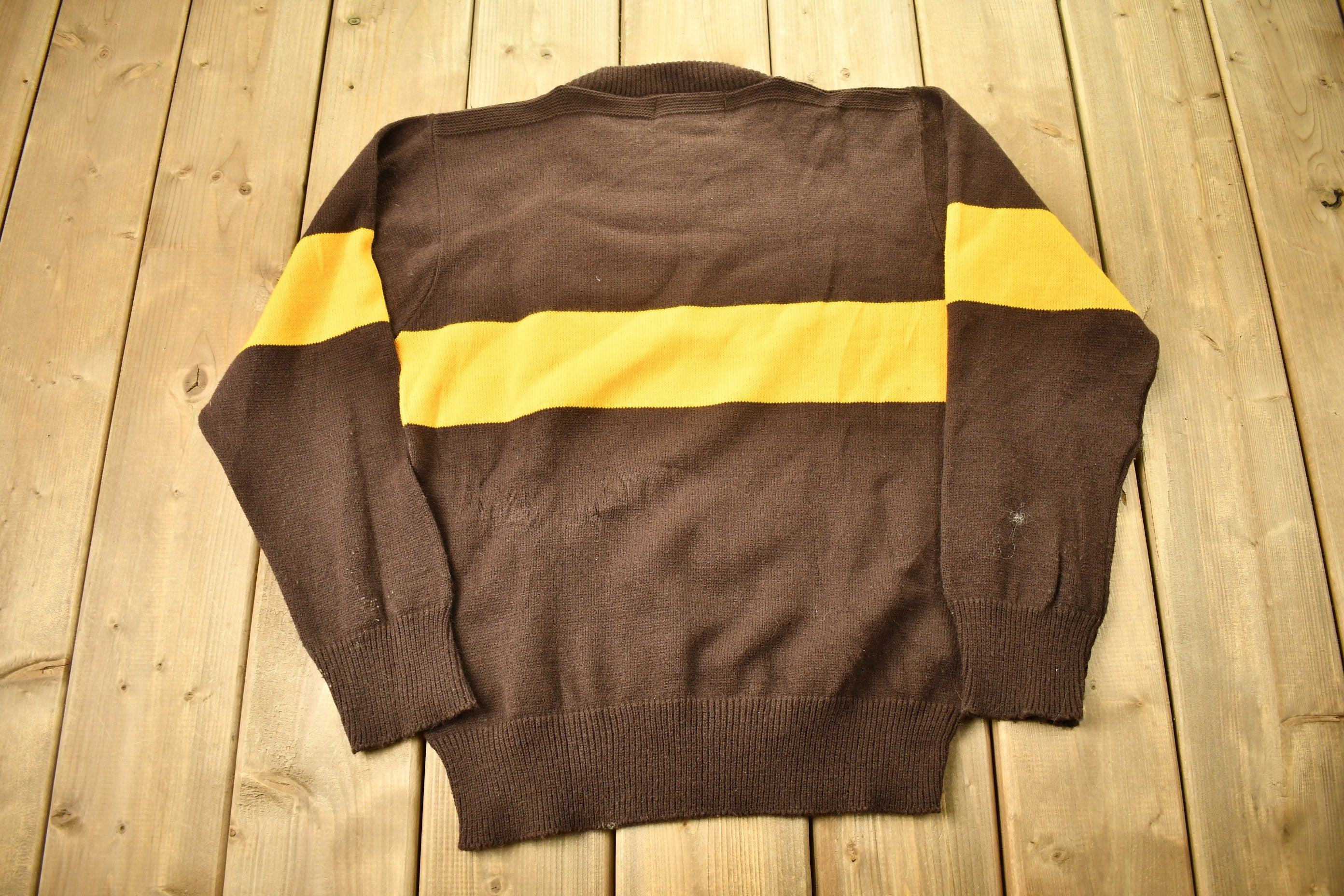 Vintage 1970s College Of St Francis Knitted Crewneck Sweater